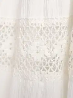 Margaux Riviera naisten pitkä pitsihame SDL-04 - WHITE - 5