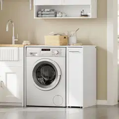 SoBuy pesukonekaappi valkoinen BZR229-W - 2