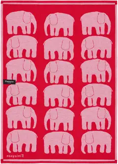 Finlayson keittiöpyyhe 2kpl Elefantti 50x70 punainen - 2