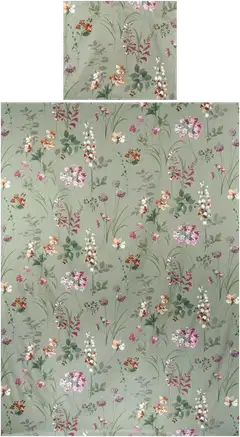 House satiinipussilakanasetti Amanda 150x210 cm tummanvihreä - 1