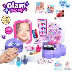 Smoby Glam 3in1 kauneusstudio; meikki-, manikyyri- ja tatuointileikkisetti - 3