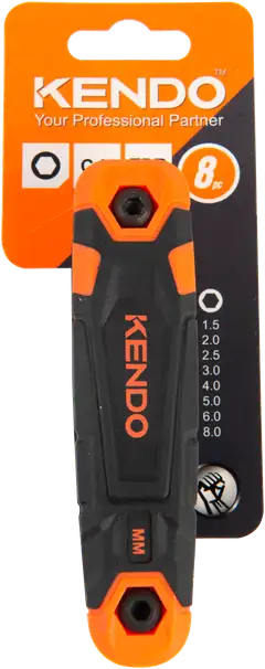 Kendo 8-osainen taitettava kuusiokoloavainsarj - 1