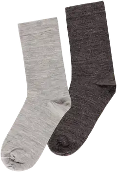 House naisten ohuet merinovillasukat 214H322617 2-pack - Beige/warm taupe - 1