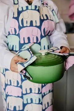 Finlayson patalappu Elefantti multi siniharm/pastelli 2kpl 22x22 - 2