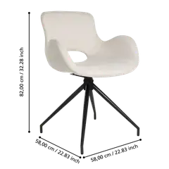 EGLO tuoli Bulacan 58x58 cm valko/musta - 5