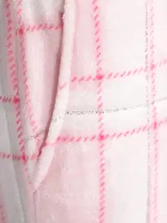 Actuelle naisten fleecehousut 212A382635 - Pink check - 5