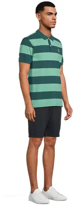 Vinson miesten raidallinen pikeepaita Samir 105621 - Creme de menthe/mediterranea - 4