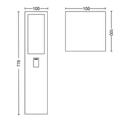 Philips Hue Impress -pylväsvalaisin ulkokäyttöön 16W 2000-6500K 590LM musta - 2