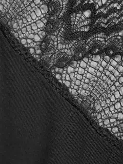 Actuelle naisten yöpaita pitsillä 212A372220 - BLACK - 5