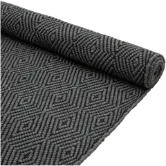 House puuvillamatto Twill 60x90 cm harmaa/musta - 2