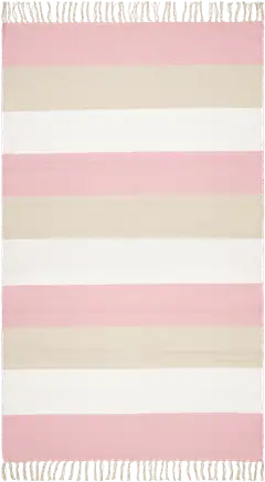 House puuvillamatto Liina 90x150 cm roosa/l.valkoinen/greige - 1
