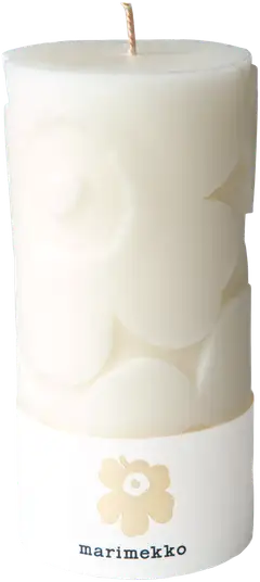 Marimekko Unikko luonnonvalkoinen pöytäkynttilä 1kpl/6,5x14cm - 1