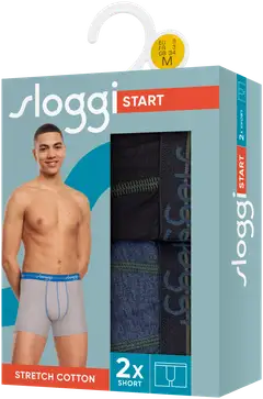 Sloggi miesten alushousut start short mallinen tuplapakkaus - V004-MULTIPLE COLOURS 4 - 1