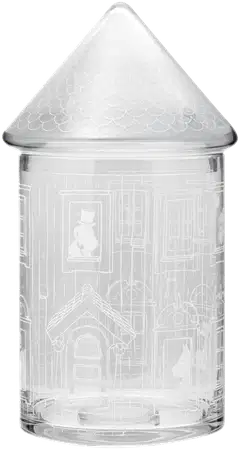 Muurla lasipurkki sisustusrasia Muumitalo 30,5cm - 2