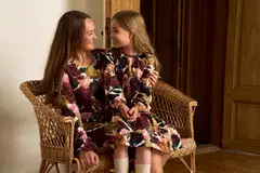 Maia family naisten mekko Laura Bloomy 206259 - tummanpunainen - 4