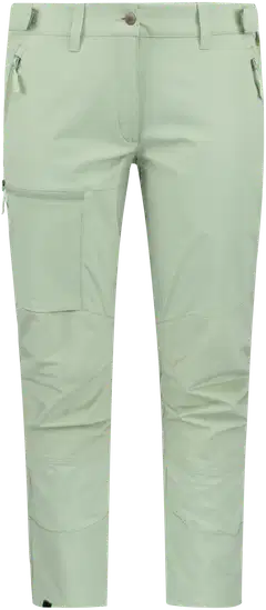 Luode12 naisten plus-koon retkeily- ja ulkoiluhousut 223L112680 - reseda - 1