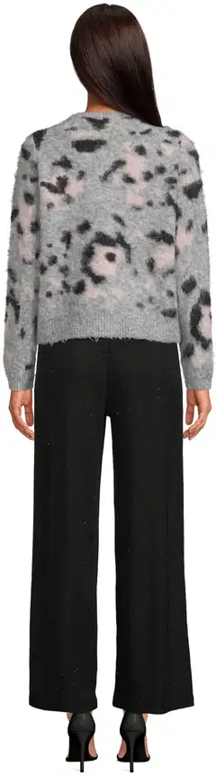 WKLY. naisten intarsia-neuletakki, harjattu pehmeä pörröpinta, villasekoite 213W312680 - MULTI COLOR - 3