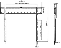 Norstone SlimLed 4080 TV-seinäteline - 2