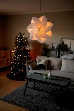 Konstsmide Paperitähti 5948-200, Hyrrä  60Cm Valkoinen, E14 sis. johtosarjan - 6