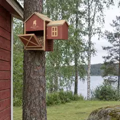 WildYard oravanpönttö, 2 kammiota, setripuu, punainen - 4