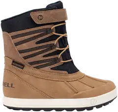 Merrell lasten vedenpitävä talvikenkä Snow Bank 5.0 - Wheat/Black - 1