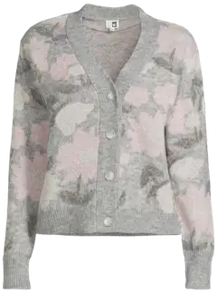 WKLY. naisten neuletakki villasekoite 213W362689 - intarsia - 2