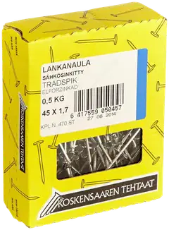 Koskensaaren Tehtaat Lankanaula kuumasink. 0,5kg 45x1,7mm - 1