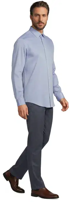London Fog miesten kauluspaita Timantti 194L292619 - Mid Blue - 3