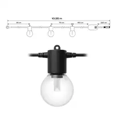 Philips Hue Festavia Globe -valosarja ulkokäyttöön 7 m - 2