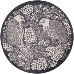 Vallila matto Viserrys  Ø 160 cm darkgrey - 1