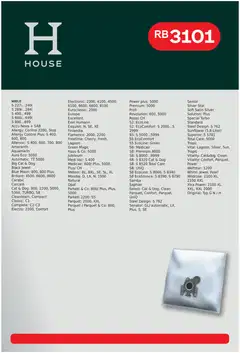 House RB3101 pölypussi 4 kpl + moottorisuodatin - 4