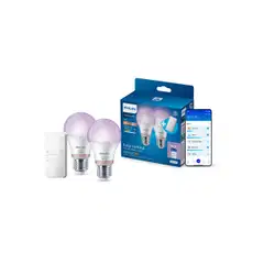 Philips Smart Lighting aloituspakkaus A60 E27 8.5W RGB 2 kpl kaukosäätimellä - 3