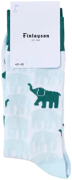 Finlayson miesten nilkkasukat Elefantti Vapaa - Valkoinen/v.sininen - 1