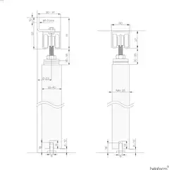 Helaform Liukuovikiskosetti 755/2400 mm max 100 kg ovelle - 3