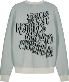 WKLY. miesten neulepusero Ough - Off white-black - 2