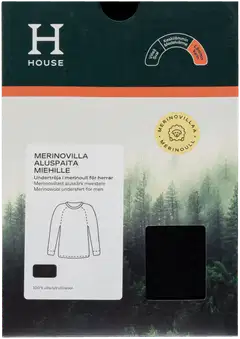 House miesten merinovilla-aluspaita - Black - 7