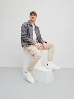 WKLY. miesten cargojoggerit 202W482503 - BEIGE - 3