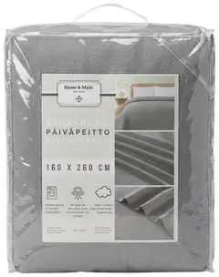Home & Main päiväpeitto Gauze 160x260 cm harmaa - 1
