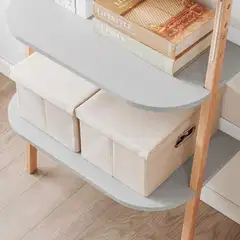SoBuy seinähylly vaalea tammi HSTR02-HG - 4