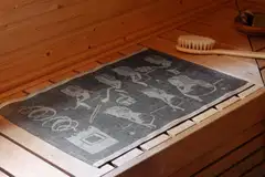 Lapuan Kankurit Naisten sauna laudeliina 46x60 cm valko-musta - 2