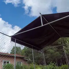 Trekker koira-aitaus katoksella 6x3 m harmaa - 5