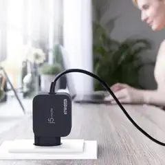 j5create USB-C 67w GAN tietokoneen laturi vaihtopäillä - 4