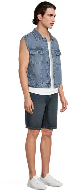 WKLY. miesten farkkuliivi 194W042605 - Mid-blue denim - 4