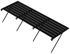 Kasvihuonehylly musta 1800x625mm - 1