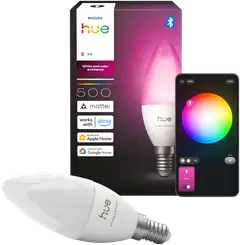 Philips Hue LED-kynttilälamppu B39 E14 säädettävä lämpimästä viileään - 1