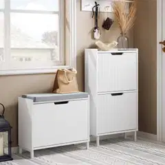 SoBuy kenkäpenkki valkoinen FSR151-K-W - 1