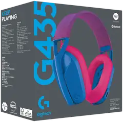 Logitech G435 LIGHTSPEED langattomat Bluetooth-pelikuulokkeet, sininen - 7
