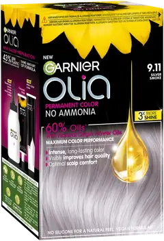 Garnier Olia 9.11 Silver Smoke kestoväri 174ml - 2