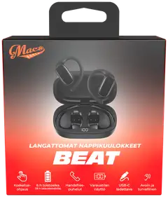 Macs langattomat open-ear nappikuulokkeet Beat musta - 3