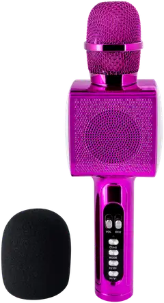 BigBen karaokemikrofoni Bluetooth yhteydellä pinkki - 1